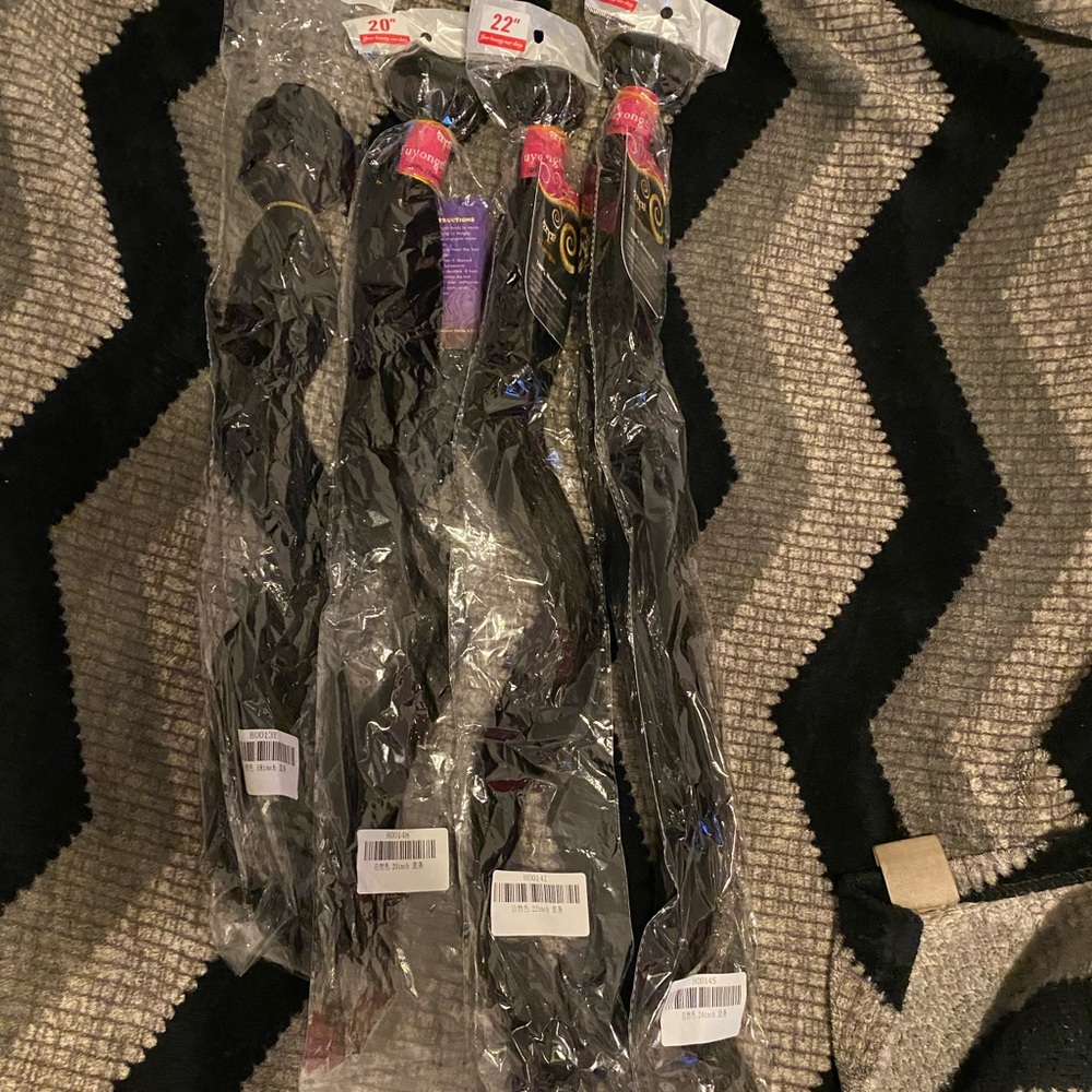 4 100% human hair bundles